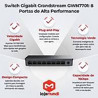infografico-switch-grandstream-gwn7701-8-portas-gigabit-10-100-1000-mbps