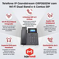 Telefone IP Wi-Fi Grandstream GRP2602W 2 Linhas 4 SIP - miniatura 5