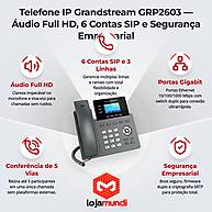 Telefone IP Grandstream GRP2603 - 3 Linhas, 6 Contas SIP e Áudio HD - miniatura 4