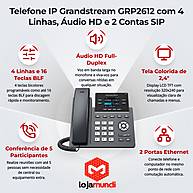 Telefone IP Grandstream GRP2612 2 Contas SIP Áudio HD - miniatura 5