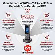 Grandstream WP825: Telefone IP WiFi Sem Fio Robusto e Portátil - miniatura 5