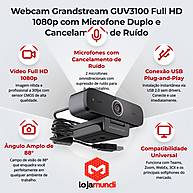 Webcam Grandstream GUV3100 Full HD 1080p USB com Microfone Duplo - miniatura 6